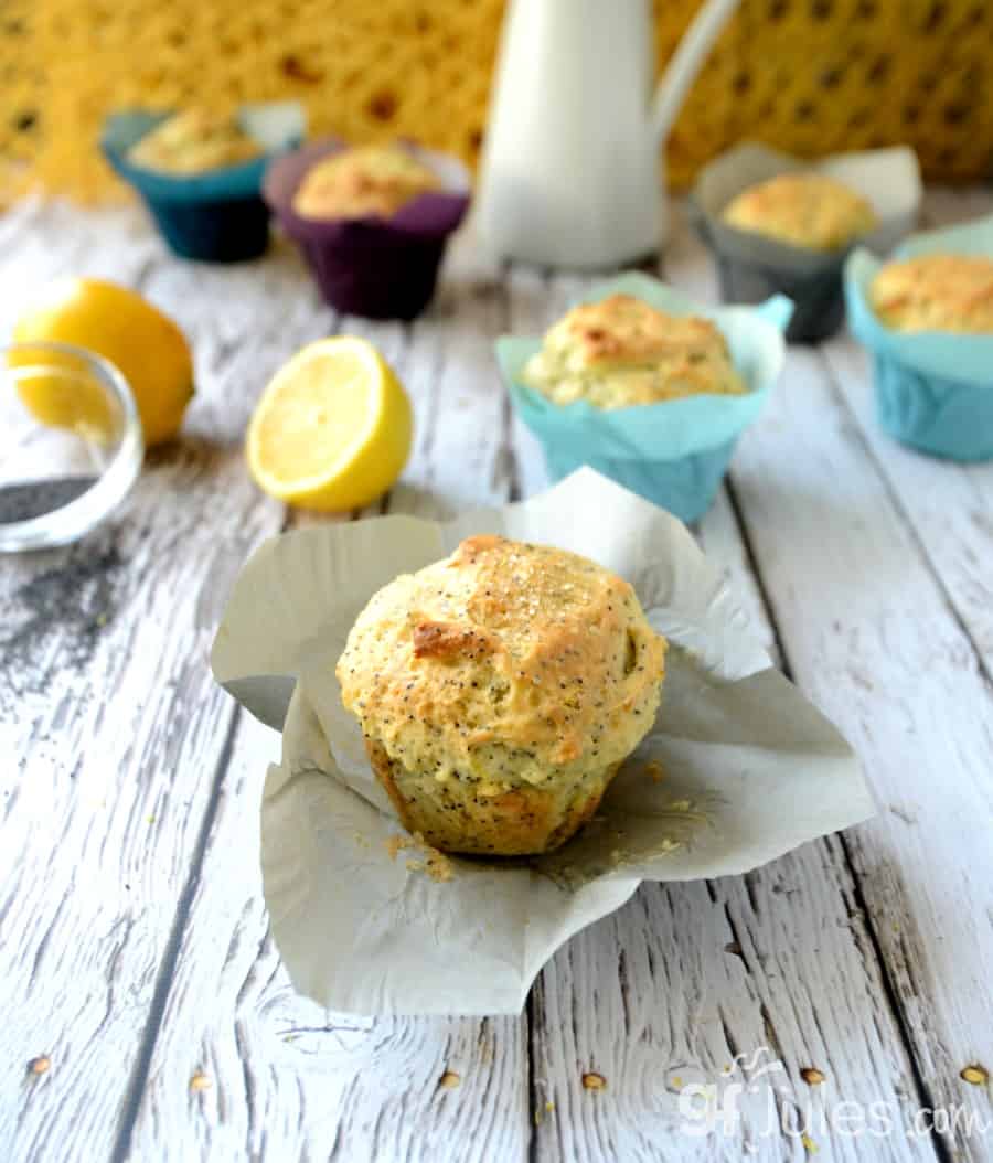 Jumbo Gluten Free Lemon Poppyseed Muffins