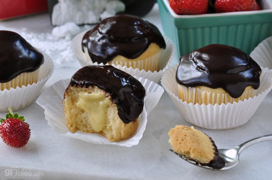 Gluten Free Boston Cream Cupcakes