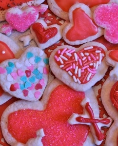 gluten free cut out sugar cookie valentines-cookie-plate