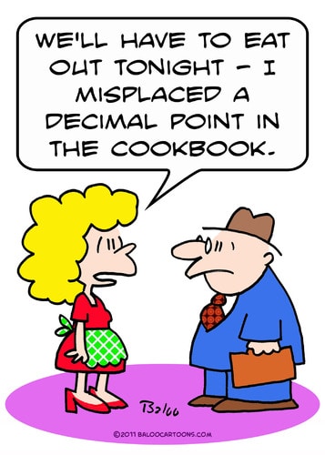 cookbook cartoon misplaced decimal