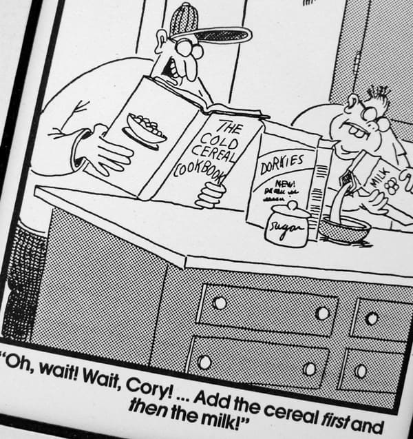 cookbook reading cartoon