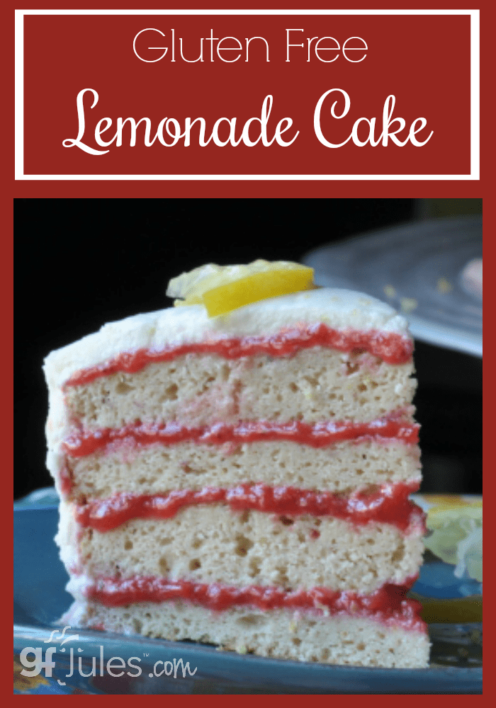 When life gives you lemons, I say, make some Gluten Free Lemonade CAKE! This recipe will cheer you up even on the rainiest of days!