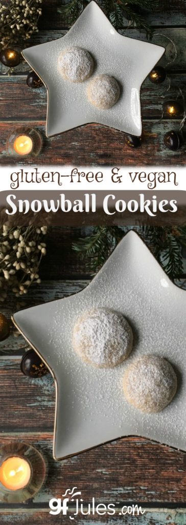 Classic Free Pecan Snowball Cookies - made vegan and gluten-free | gfJules.com