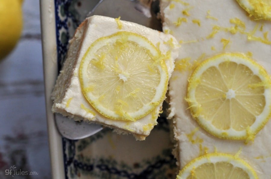Gluten Free Lemon Cake with Lemon Buttercream Frosting