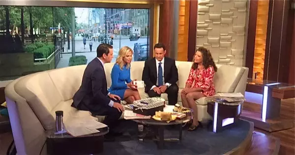 Jules Shepard on set of FOX and Friends