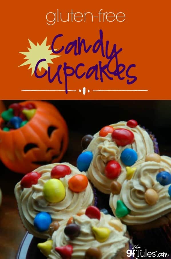 Gluten Free Candy Cupcakes answer the annual question What Do I Do With All This CANDY! gfJules