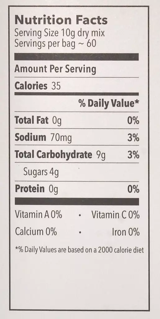 Nutrition Info for gfJules Gluten Free Original Cookie Mix