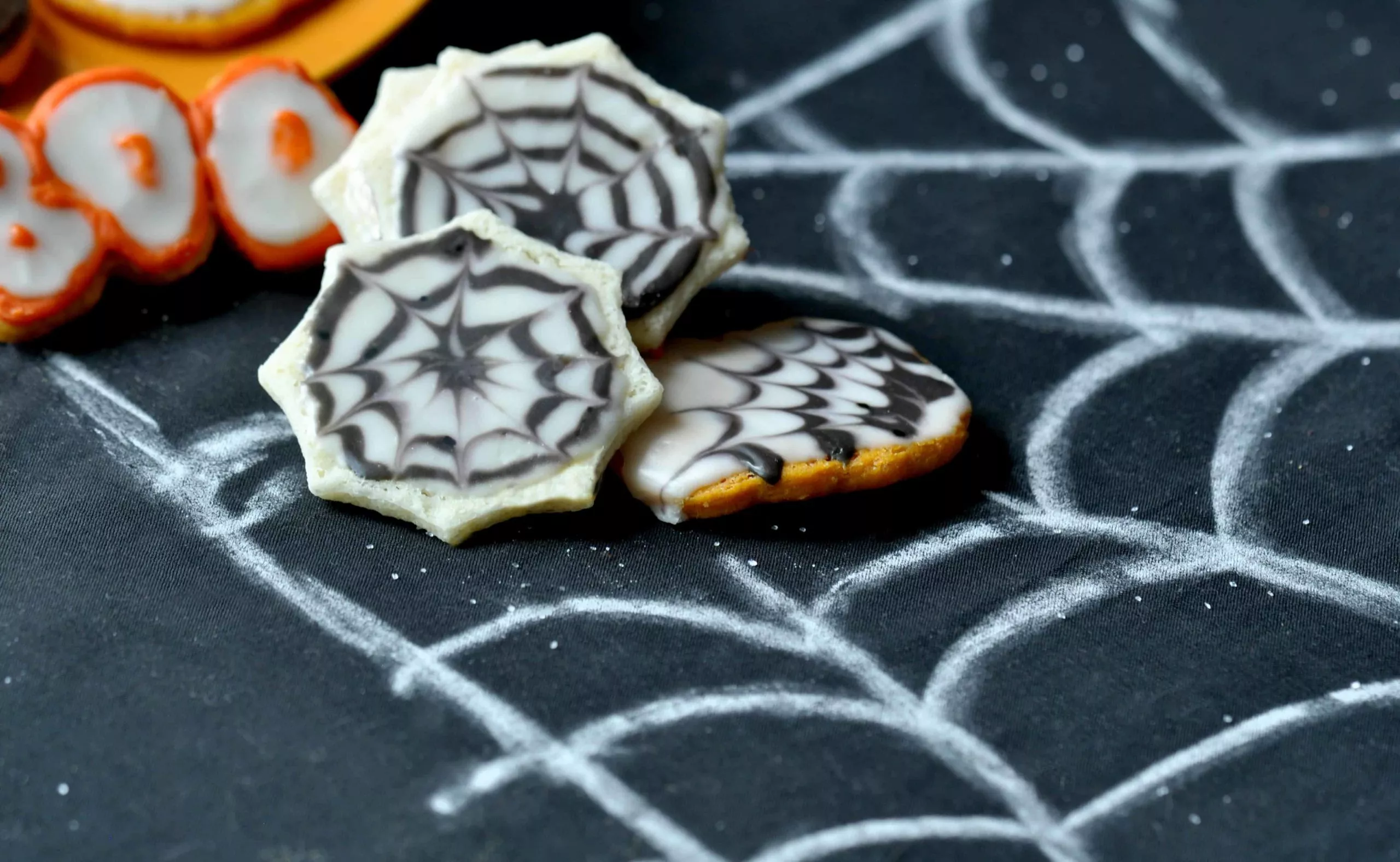 halloween gluten free sugar cookies spider web