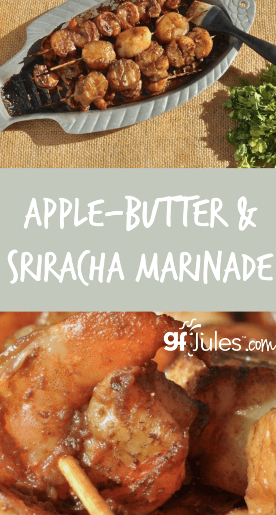 For this hot and sweet gluten-free marinade, I've paired the surprising tastes of two of my favorite cooking sauces: sweet apple-butter and spicy Sriracha!