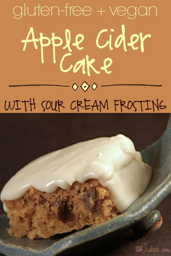 Gluten Free, Vegan Apple Cider Cake by gfJules is bursting with Fall flavor