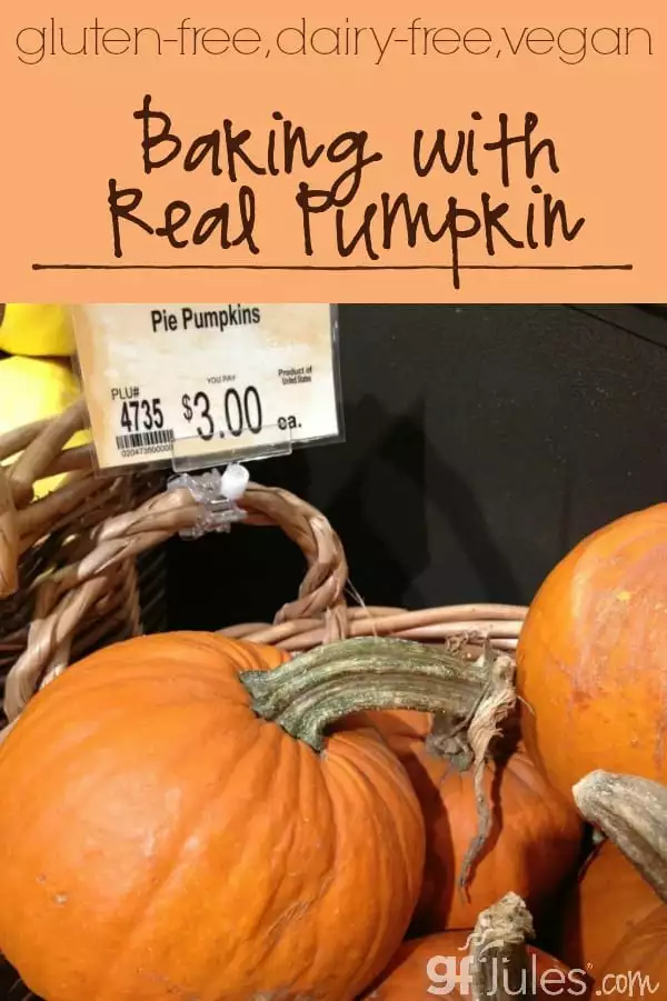 baking with real pumpkin, gluten free, dairy free, vegan