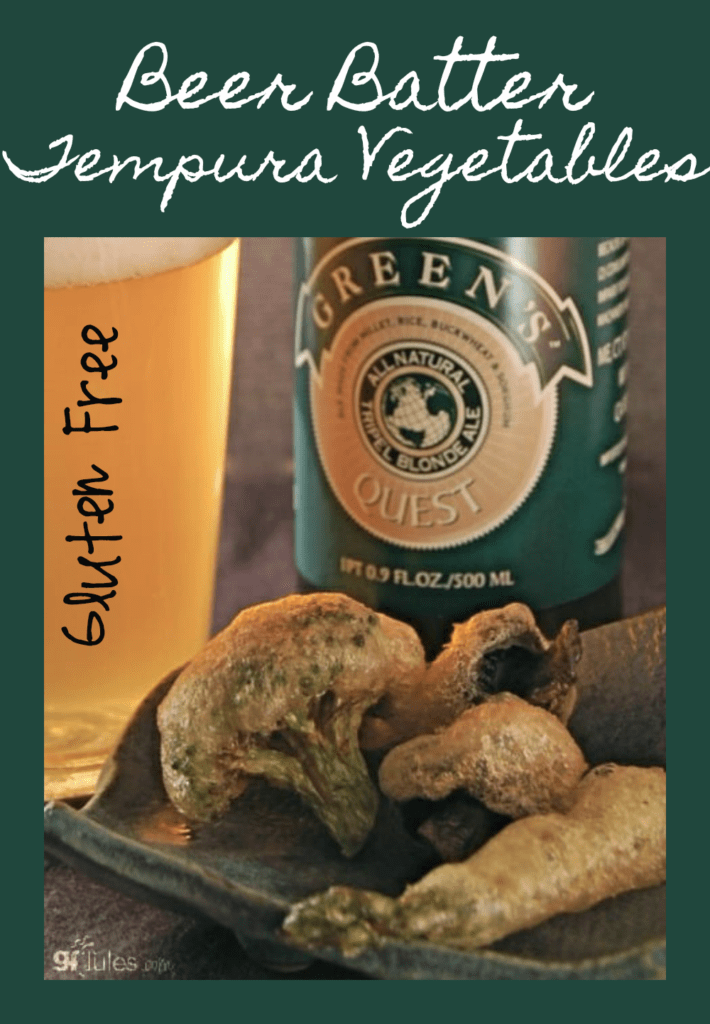 Light, flakey gluten free beer batter tempura is truly a treat! With this easy recipe, you'll be battering veggies, fish, shrimp ... nearly anything!