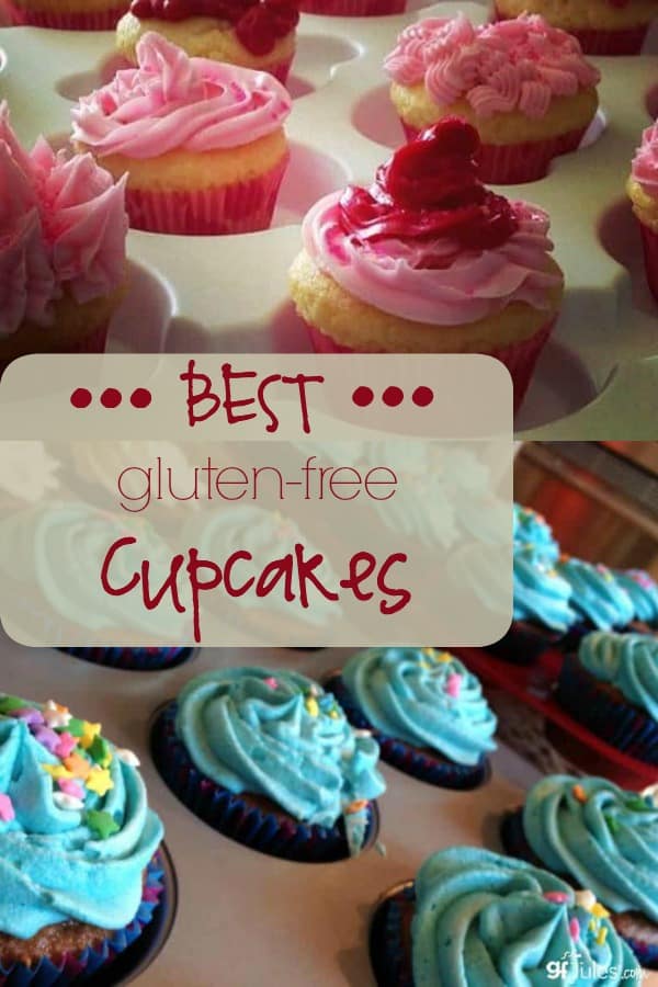 The Best Gluten Free Cupcakes by gfJules: moist, light, and flavorful. Perfect for any occasion: birthdays, Valentine's Day...you name it!
