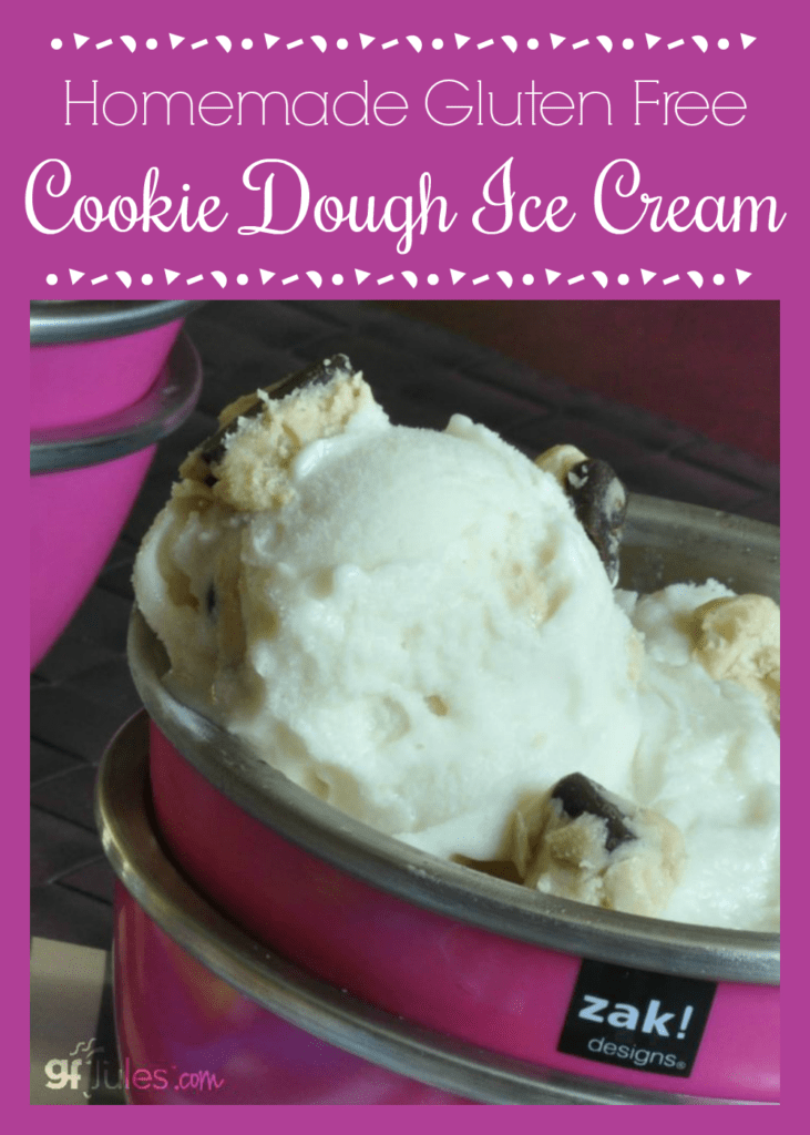 Creating a recipe for Gluten Free Cookie Dough Ice Cream has been on my bucket list-I'm so glad to share this easy, too-good-to-be-true recipe with you now!