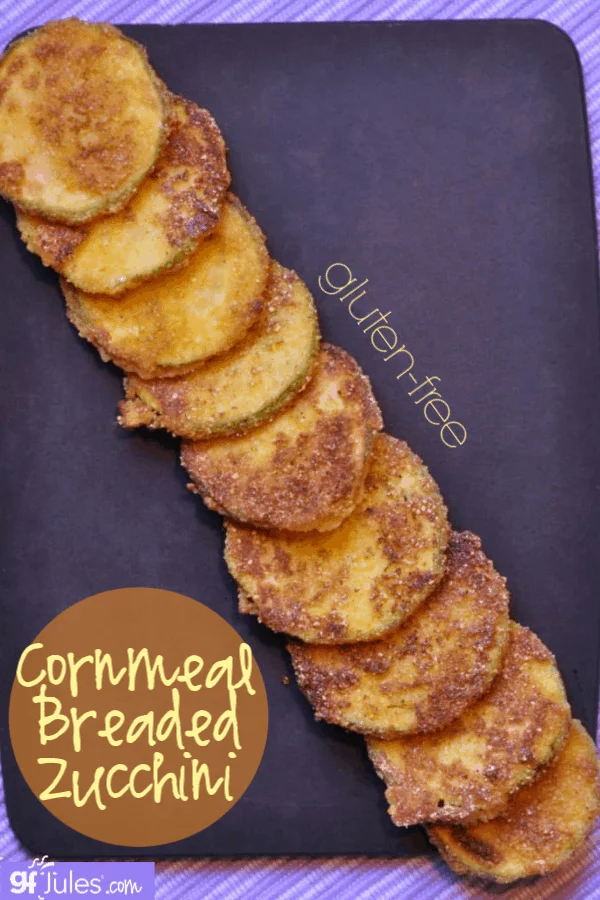 This southern family recipe makes gluten free cornmeal breaded zucchini so good that even vegetable-averse children will love it! Naturally gluten-free.