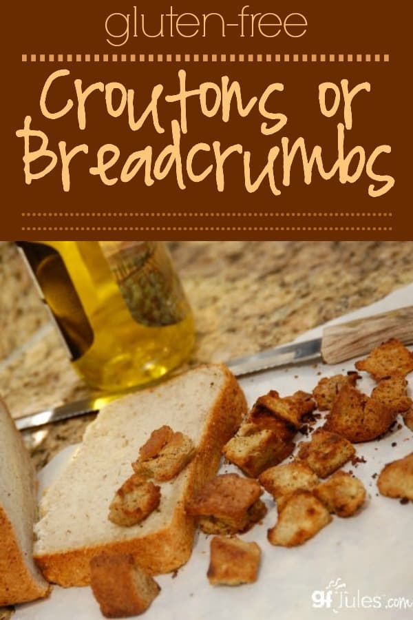 Gluten Free Croutons or Breadcrumbs by gfJules are so easy to make. 