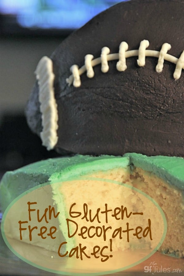 Fun Gluten Free Decaorated Cakes by gfJules are great for birthdays, game days, and more!