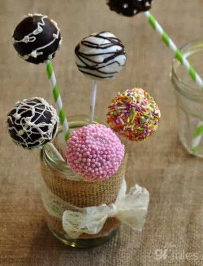 Gluten Free Cake Pops in cups