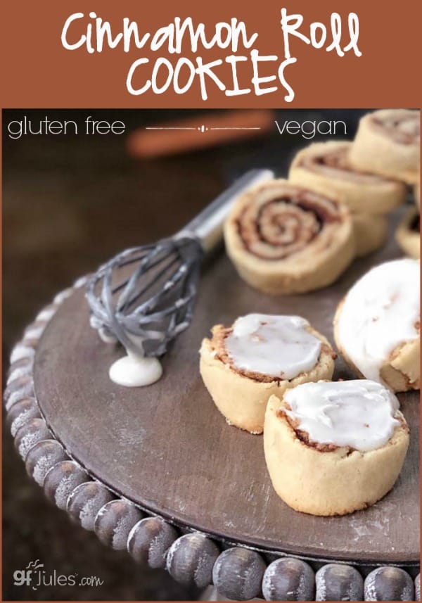 Gluten Free Cinnamon Roll Cookies - all the goodness of a cinnamon roll ... in a cookie! gfJules