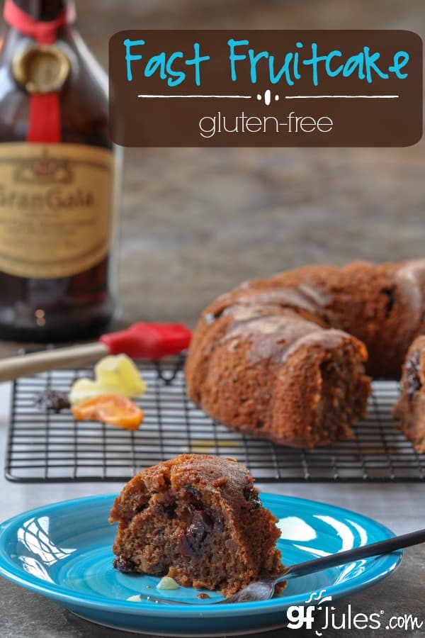 This Fast Gluten Free Fruitcake recipe will change your mind about how hard it is to make a fruitcake and how delicious the results can be! | gfJules