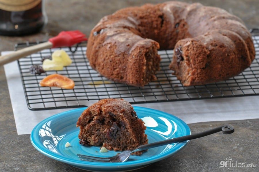 Gluten Free Fruitcake on plate