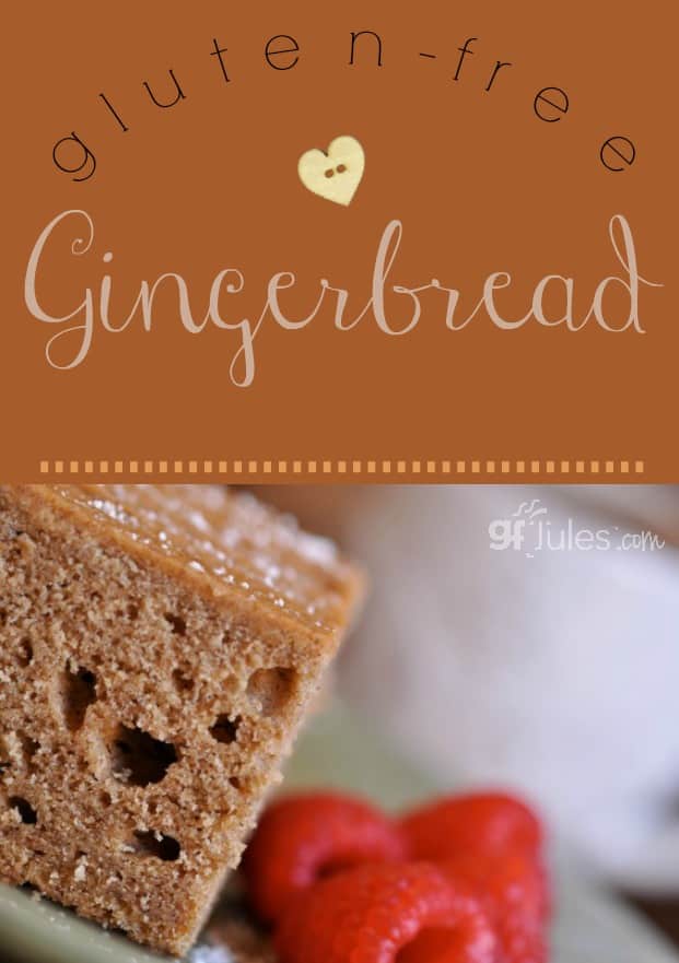 Gluten free gingerbread was never easier to make than with my gfJules Gingerbread Mix! Delicious from-scratch recipe also provided.
