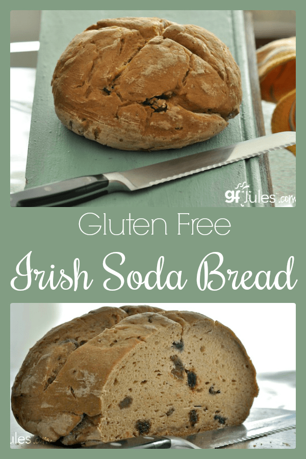 My gluten free Irish Soda Bread recipe takes the best of cake-style soda bread and makes it gluten, dairy, soy, nut, egg- and of course, yeast-free!