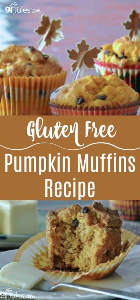 These scrumptious gluten free pumpkin muffins are a must-have this autumn! Add chocolate chips, cranberries, nuts...to make this yummy recipe even yummier!