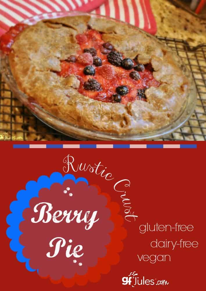 Gluten Free Rustic Mixed Berry Pie gfJules