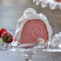 Gluten Free Strawberries and Cream Cake slice