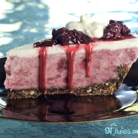 Gluten Free Vegan Strawberry-Rhubarb-Ice-Cream-Pie-slice