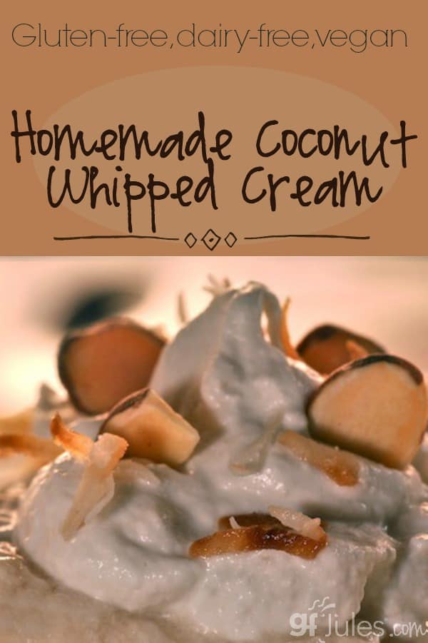 Homemade coconut whipped cream is dairy free!