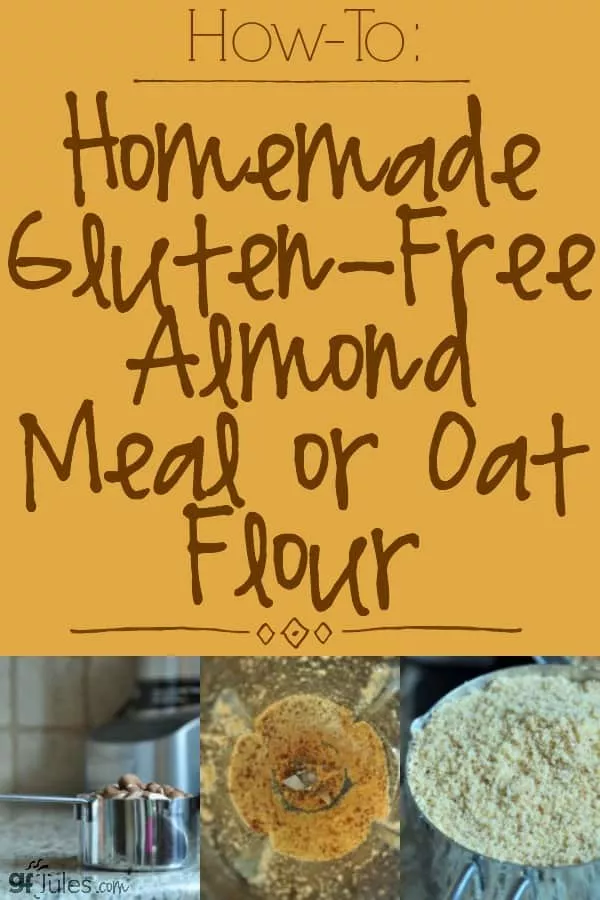 These recipes for Homemade Gluten Free Almond Meal or Oat Flour by gfJules are so quick and easy!