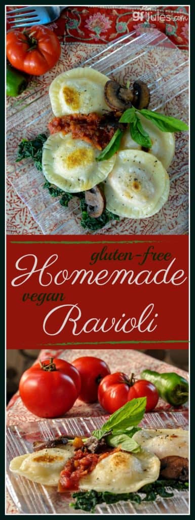 Homemade Gluten Free Ravioli - also vegan/dairy-free. Fill with YOUR favorite fillings | gfJules