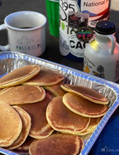 gluten free pancakes with gfJules Mix camping 2