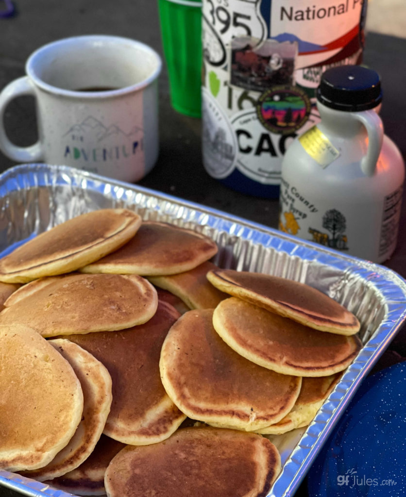 gluten free pancakes with gfJules Mix camping 2