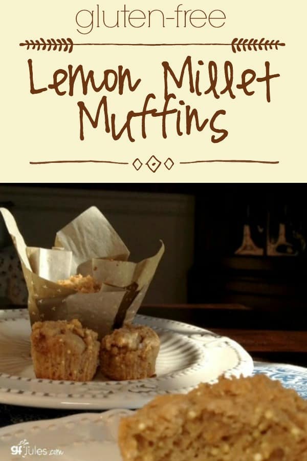 Gluten Free Lemon Millet Muffins - gfJules