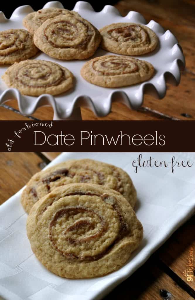 Old Fashioned gluten free date pinwheel cookies