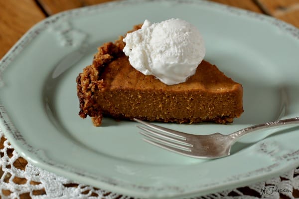 Pumpkin Pie gluten free KIND crust