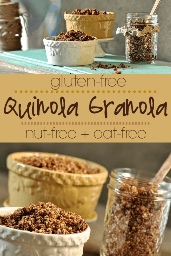 Gluten Free Quinoa Granola - no oats, no nuts, just deliciously nutritious quinoa!