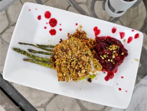 Gluten Free Pistachio-Encrusted Fish on plate 2