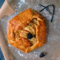 apple galette with berries and vanilla bean