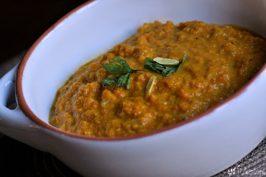 curried carrot soup bowl - gfJules