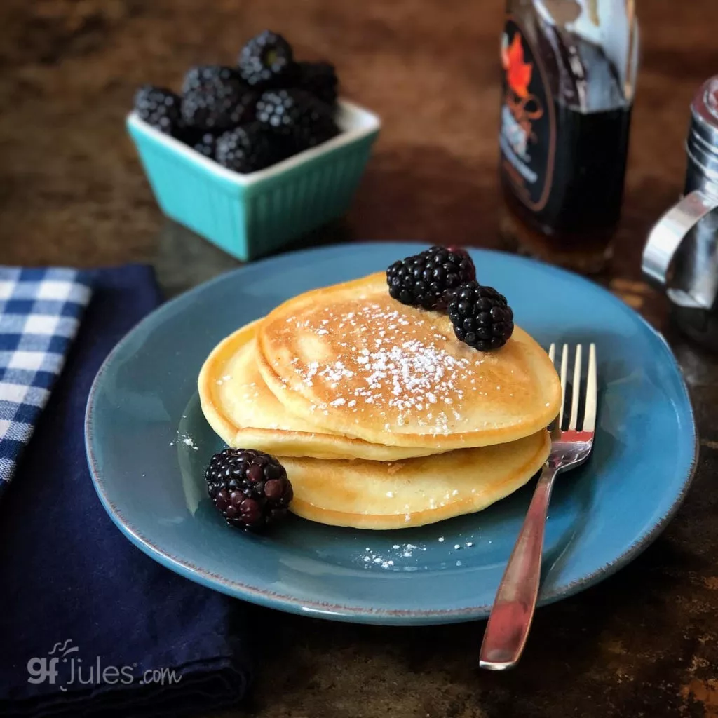 gfjules gluten free pancakes with blackberries