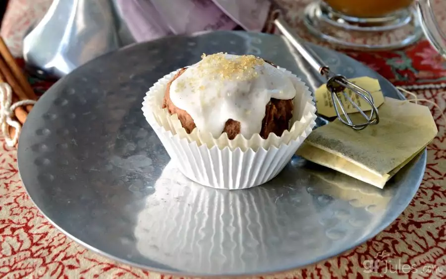 gluten Free chai tea muffin with teabag