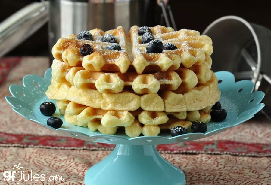 Belgian Waffle stack - gfJules gluten free pancake mix
