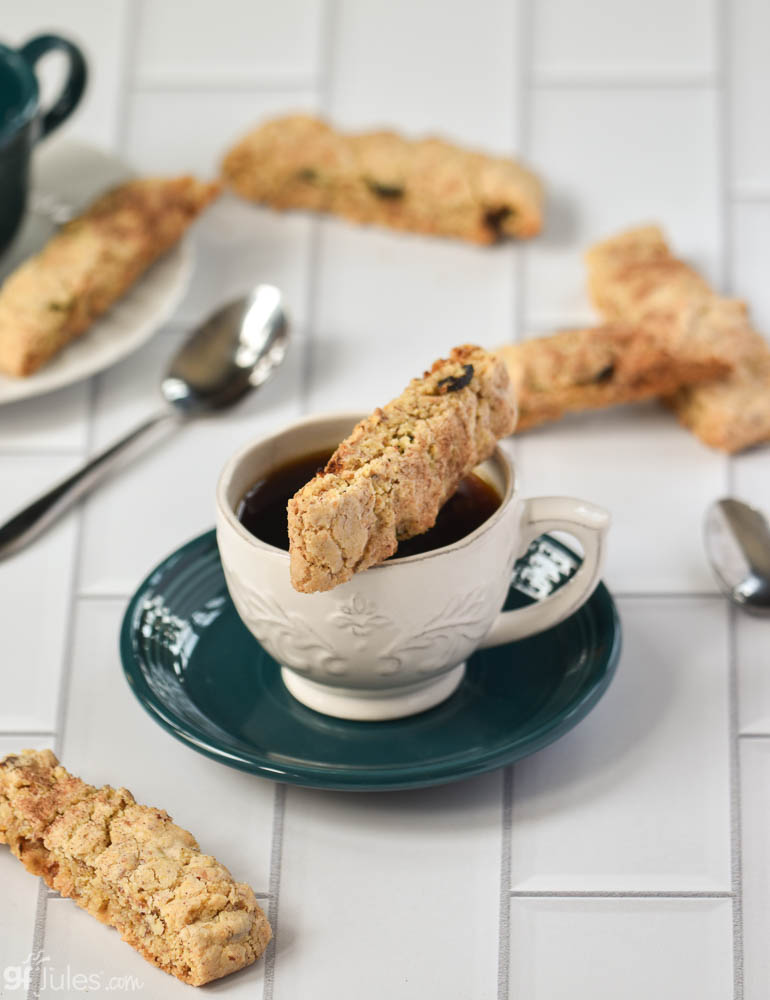 gluten free almond biscotti with cup | gfJules
