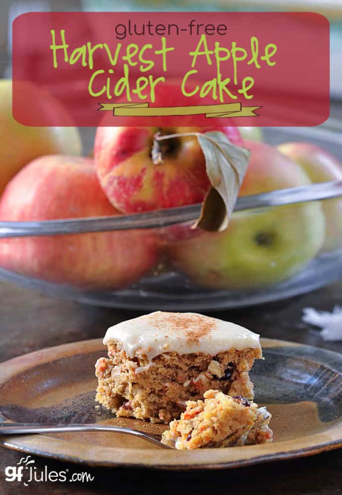 gluten free apple cider cake with sour cream frosting | gfJules