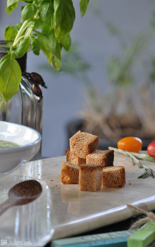 gluten free croutons with soup v | gfJules