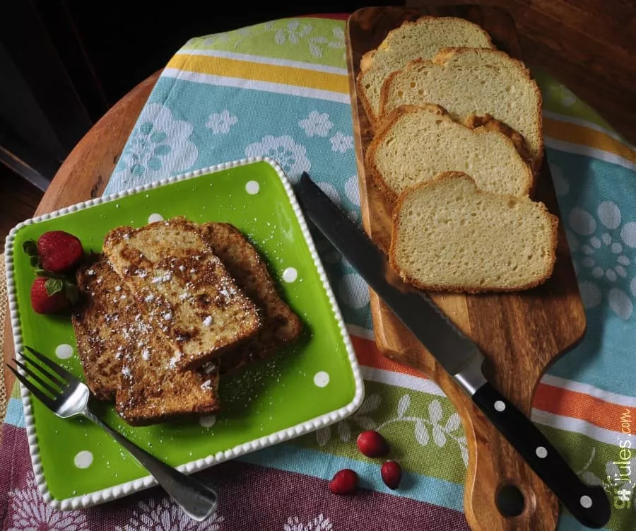 gluten free french toast with homemade GF bread - gfJules